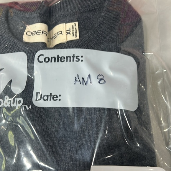 Obermeyer Men's XL Reggie Crewneck Sweater Knightly Grey Blue NWT Merino Wool - Picture 11 of 11